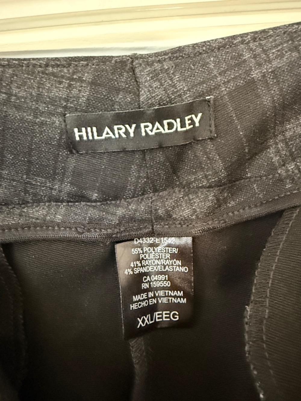 Hillary Radley Plaid Pull-On Pants XXL | Stretch Career Pants | Comfort Waist - Picture 2 of 6